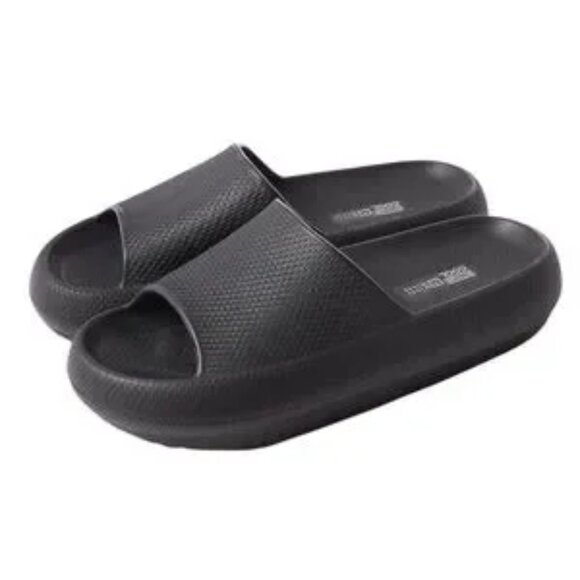32 Degrees Cool Black Cloud Slides Slip On Sandals Slides Unisex  W 9-10 M 7-8 - Picture 1 of 10